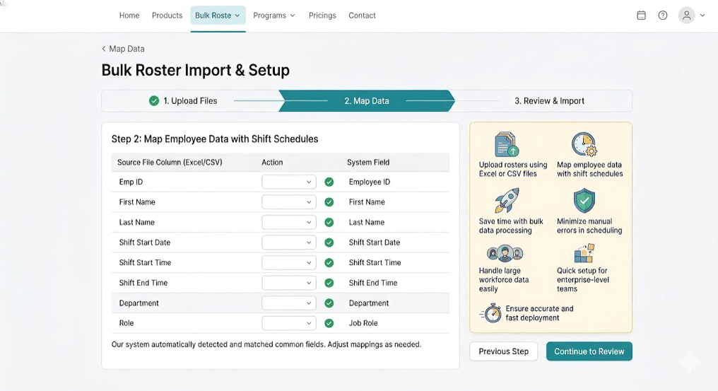 Bulk Roster Import & Setup